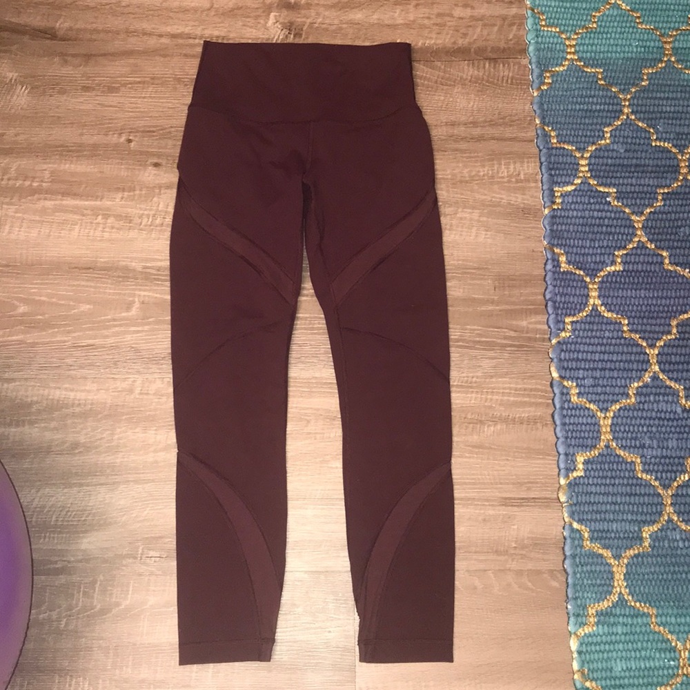 Maroon lulu lemon leggings